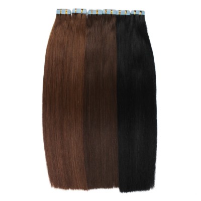 Wholesale price human remy european russian hair tape extensions