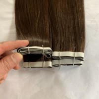 Wholesale 100% Human Hair Tape Hair Extension 14-24inch Straight Dark Brown 100g/pack